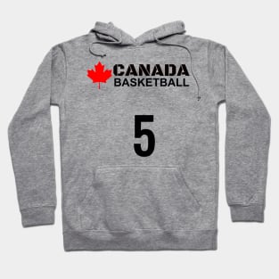 Canada Basketball Number 5 T-Shirt Design Gift Idea Hoodie